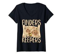 Donna Cacciatore di tesori Finders Keepers Maglietta con Collo a V