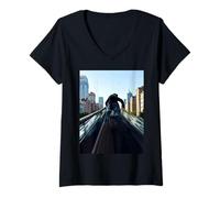 Donna Cadere O Volare Maglietta con Collo a V