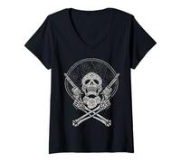 Donna Calaca Mexicans Sarcasm Sugar Skull Humor Meme Skeleton Maglietta con Collo a V