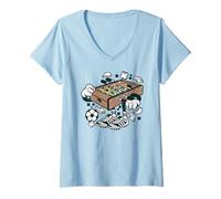 Donna Calcio Balilla Calcio Maglia per Bambini, Ragazzi Uomini Maglietta con Collo a V