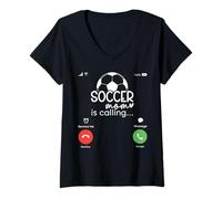Donna Calcio Mamma Must Haves Womens Madre Giorno in Il Mio Calcio Mamma Era Maglietta con Collo a V