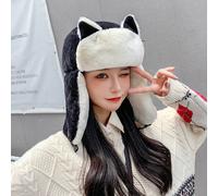 Donna Caldo Cappello Finta Pelliccia Corduroy Paraorecchie Sci da Moto Termico