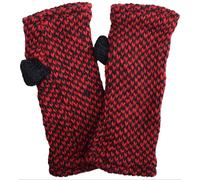 Donna Caldo IN Lana Fodera Pile Lavorato a Maglia Guanti Manopola Scaldamani