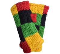 Donna Caldo IN Lana Fodera Pile Lavorato a Maglia Guanti Manopola Scaldamani