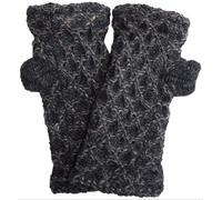 Donna Caldo IN Lana Fodera Pile Lavorato a Maglia Guanti Manopola Scaldamani
