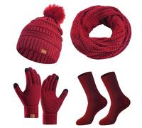 Donna Caldo Inverno Caps Hat Knitting Unisex Sciarpa Berretto Morbido E Caldo Cuffia Leggera Elasticizzata con Guanti E Sciarpa Scozzesi Irlandese Newsboy cap Outdoor Sciarpa Cappelli