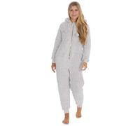 Donna Caldo Inverno Tinta Unita Borg Sherpa IN Pile Tuta / Tutti Uno / S-XL