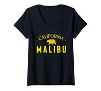 Donna California Malibu Classic Maglietta con Collo a V