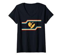 Donna California Summer Vacation, Sunshine, Surfing Surfer Maglietta con Collo a V