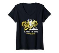 Donna California Westfield rispetta Il Wave Surf 1987 Maglietta con Collo a V
