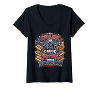 Donna Call Me The Vet Cause I Be Puttin These Dogs Down Patriotic Maglietta con Collo a V