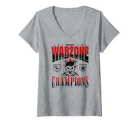 Donna Call of Duty Warzone Champions Retro Video Game Maglietta con Collo a V