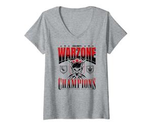 Donna Call of Duty Warzone Champions Retro Video Game Maglietta con Collo a V