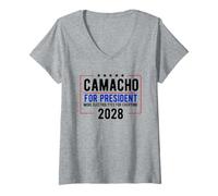 Donna Camacho for President 2028 USA Funny Maglietta con Collo a V