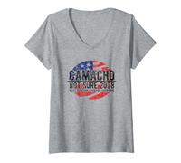 Donna Camacho Not Sure for President 2028 USA Funny Vintage Maglietta con Collo a V