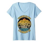 Donna Cambiamento Climatico Non c'è Nessun Pianeta B Earth Day Maglietta con Collo a V