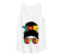 Donna Cameroonian Girl Bandiera Camerun Orgogliosa Donna camerunese Canotta