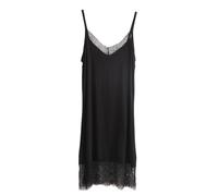 Donna Cami Abito Cotone Finiture IN Pizzo Scollo V con Spalline Sottoveste Notte