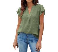 Donna Camicetta Offerta Amaon Fashion EU in Saldo Camicia Donna Taglia Comoda Blu Scuro Lucida Nera A Fiori Maglietta per Anziana Magliette Manica Corta Curvy T Shirts Giallo Maglia Marrone