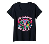 Donna Camicia di recupero dell'isterectomia Vedi Ya dopo ovulatore Maglietta con Collo a V