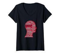 Donna Camicia ENTP The Debater Personality Logo Head Traits Maglietta con Collo a V