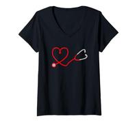 Donna Camicia I Love Medicine Maglietta con Collo a V
