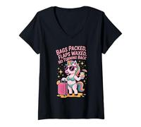 Donna Camicia imbarazzante divertente viaggio inappropriato umorismo adulto Maglietta con Collo a V