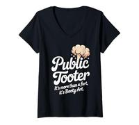 Donna Camicia imbarazzante Tooter pubblico Umorismo Adulto inappropriato Maglietta con Collo a V