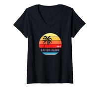 Donna Camicia Isola di Pasqua | Isola di Pasqua Cile Maglietta con Collo a V