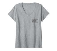 Donna Camicia nera White Edition Minimalista Pocket White Maglietta con Collo a V