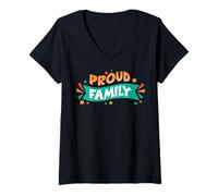 Donna Camicia Orgogliosa Family Unity - Abito Coordinato Family Pride Maglietta con Collo a V