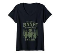 Donna Camicia Parco Nazionale Banff - Esplora Il Canada All'aperto Maglietta con Collo a V