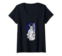 Donna Camicia Sciamano Heilung per Vichingo Maglietta con Collo a V