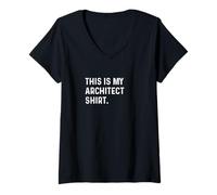 Donna Camicia This Is My Architect - Architecture Building Design Maglietta con Collo a V