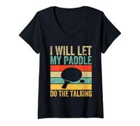 Donna Camicie da Ping Pong e Regali da Ping Pong per Ping Pong Maglietta con Collo a V