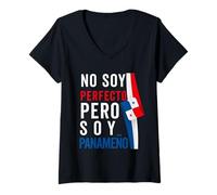 Donna Camiseta Panama Panamense Bandiera Dna Panameño Uomini Hombre Maglietta con Collo a V