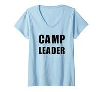 Donna Camp Leader - Campsite Worker & Volunteer Uniform Maglietta con Collo a V
