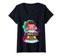 Donna Campeche Muñeca Lelé, The patrimonial Beauty of Mexicans Maglietta con Collo a V