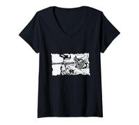 Donna Camper Paintball Maglietta con Collo a V