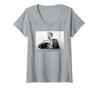 Donna Campione del Mondo di Corse Jim Clark 1963 Maglietta con Collo a V