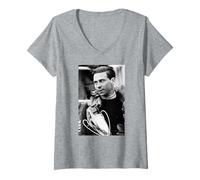 Donna Campione del Mondo Jim Clark GP Indianapolis 500 Racing Driver Maglietta con Collo a V