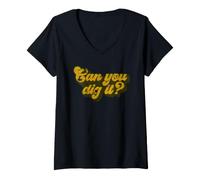 Donna Can You Dig It? Vintage 70S 80S Maglietta con Collo a V