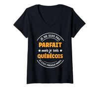 Donna Canada Idée Québec Humour Homme Je Suis Québécois Maglietta con Collo a V