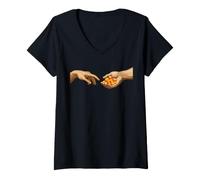 Donna Candy Corn The Creation - Caramella di Mais Divertente Maglietta con Collo a V