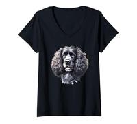 Donna Cane American Water Spaniel Maglietta con Collo a V