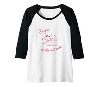 Donna Cane da surf, cucciolo su una tavola da surf, ci vediamo sulla prossima ondata Maglia con Maniche Raglan