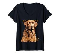Donna Cane del Territorio del Maryland The Retriever 2 Maglietta con Collo a V