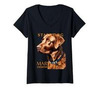 Donna Cane del Territorio del Maryland The Retriever Maglietta con Collo a V