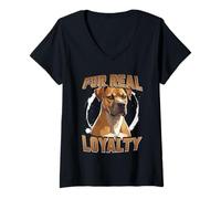 Donna Cane Kangal Fur Real Loyalty Maglietta con Collo a V