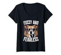 Donna Cane Kangal Fuzzy And Fearless Maglietta con Collo a V